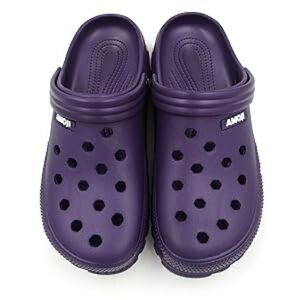 Amoji Unisex Purple Clogs Shoes Slippers Sandals Women’s Size 9- NEW